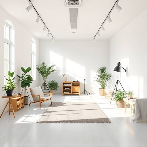 넓고 자연광이 풍부한 스튜디오